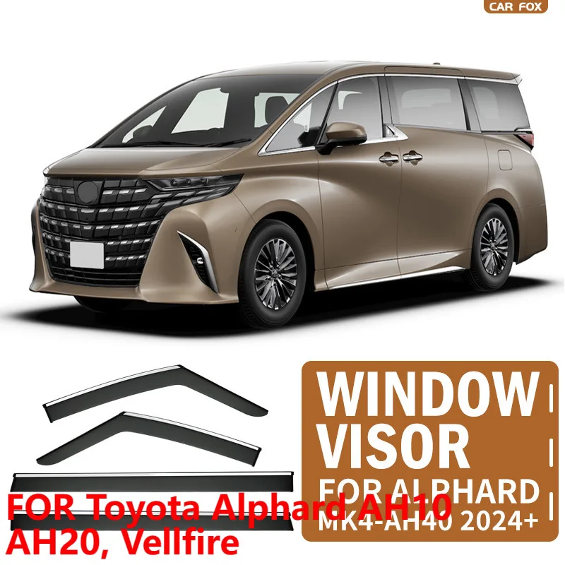 4 قطعة قناع النافذة لتويوتا ألارد AH10 AH20 ل Vellfire الشمس الظل المطر الحرس منحرف 2002-2024