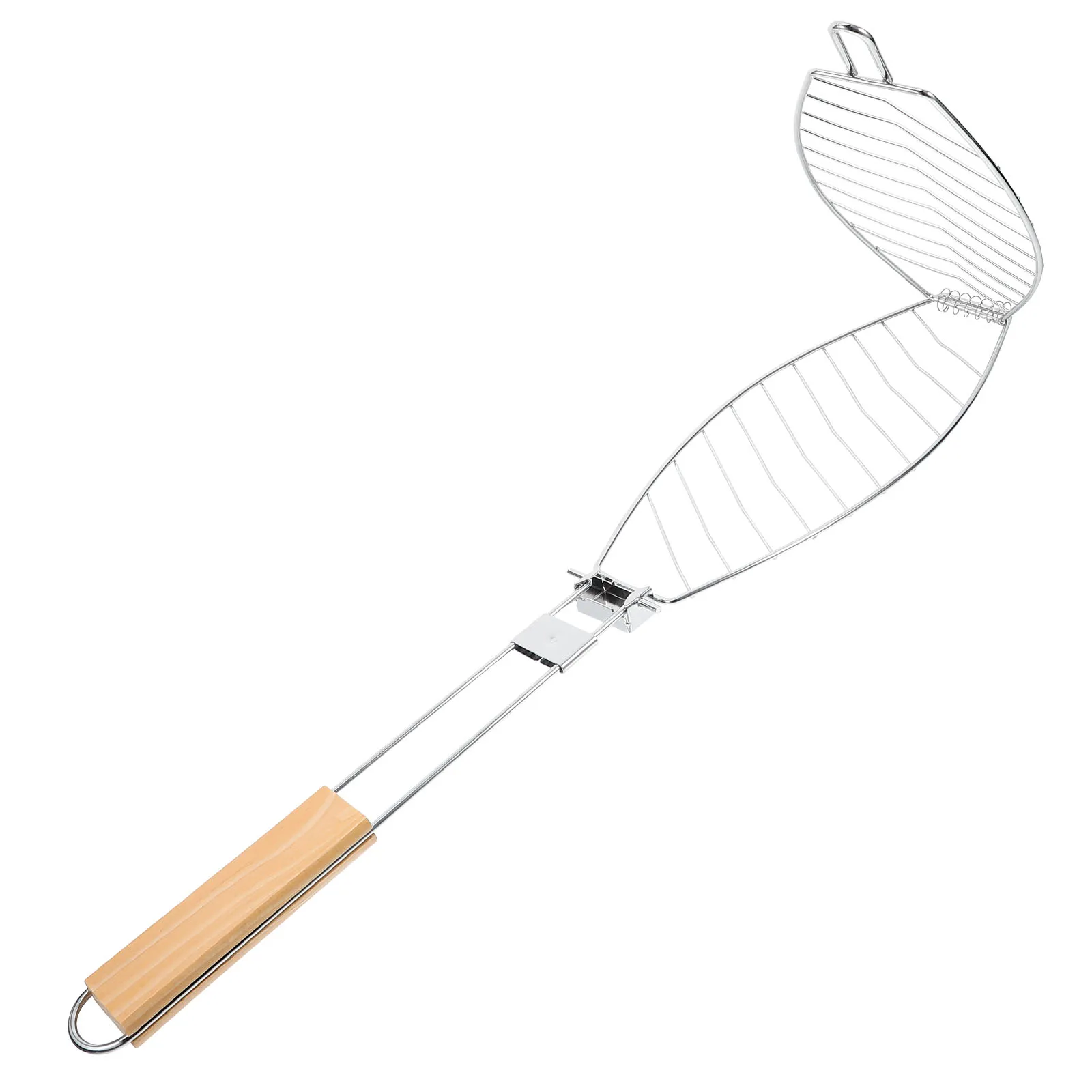 

Fish Grill Basket Folding Portable Stainless Steel Barbecue Fish Grill Basket Barbecue Net Clip With Folding Handle Camping Tool