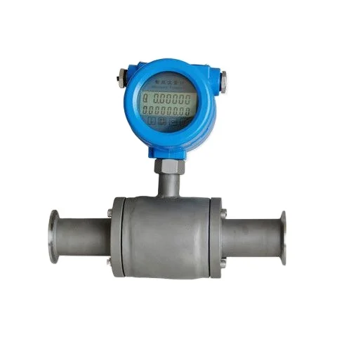 Misuratore di portata d'acqua magnetico con rivestimento in PTFE DN10-300 Misuratore di portata elettromagnetico IP65 con uscita 4-20 mA per la misurazione industriale