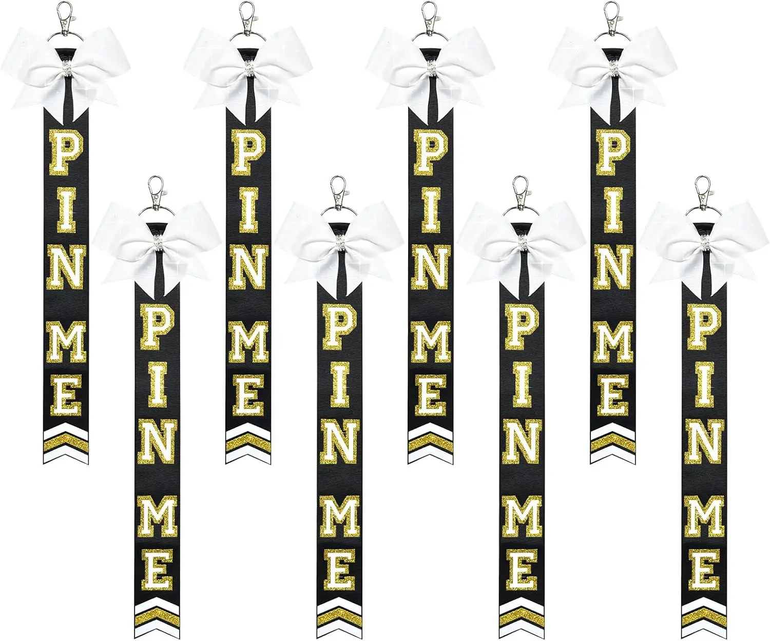 

Glitter Cheerleader Ribbon Keychain Bulk Team Gifts for Backpacks