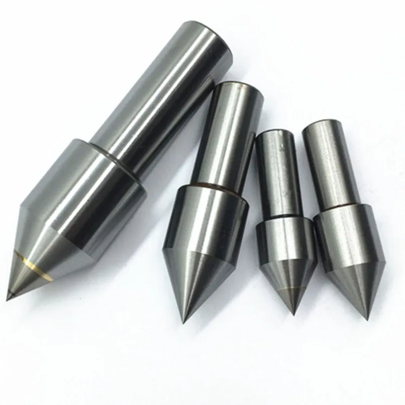 1PC Lathe Straight Handle White Steel Alloy Tip Dead Center Morse 5 4 3 2 Rotary Movable Center Head Accessories