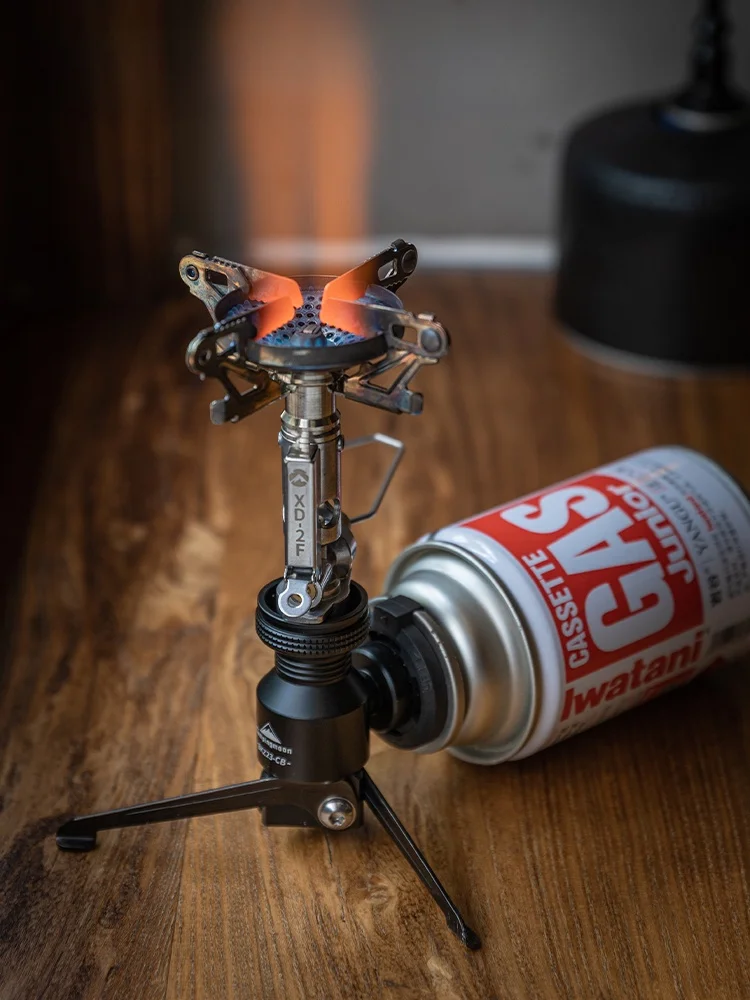 حامل موقد صاروخي للتخييم، موديل غاز طويل، موديل هوائي مسطح ممتد، موقد متكامل، محول OD، حامل فانوس VC #2