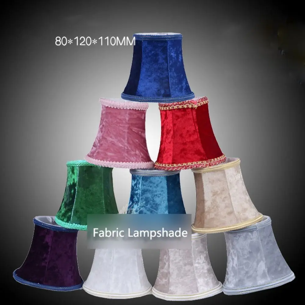 Handmade Lamp Fabric Clip Durable Creative Simple Lamp Shell Shade Modern Fabric Lampshade E14 E27 Pointed Bulbs