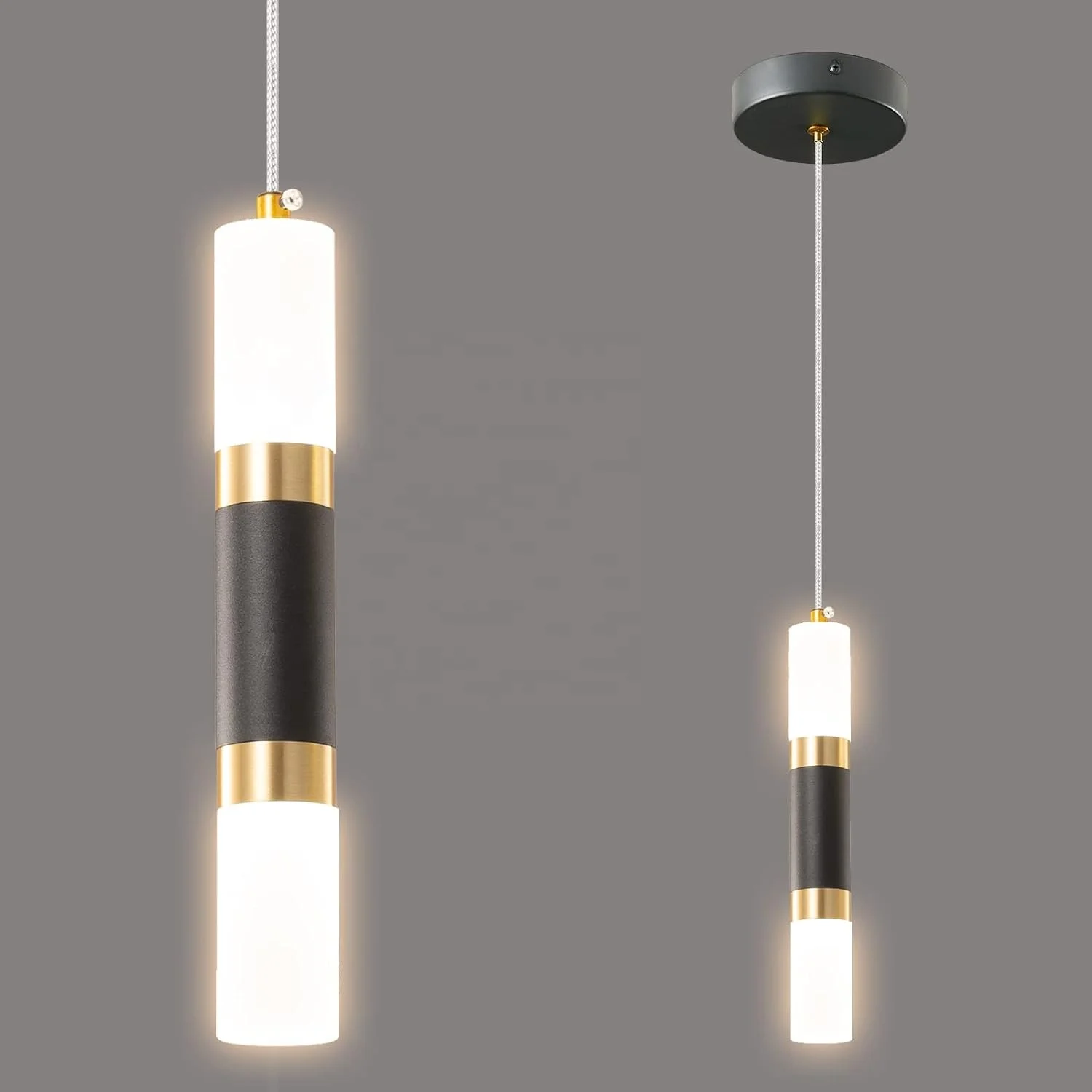 

Modern Kitchen Island Lighting, Black Gold Mini Light Emitting Diode Modern Simplicity