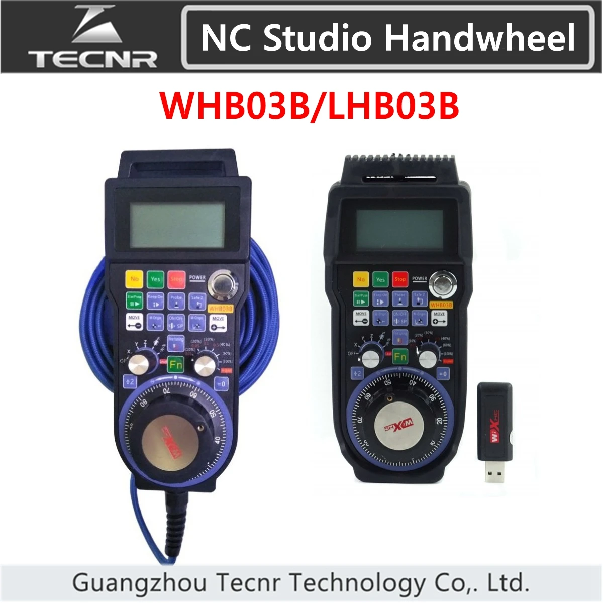 

XHC WHB03B LHB03B NC Studio CNC Handwheel Wireless MPG Pendant Handwheel For Milling Machine 3 axis