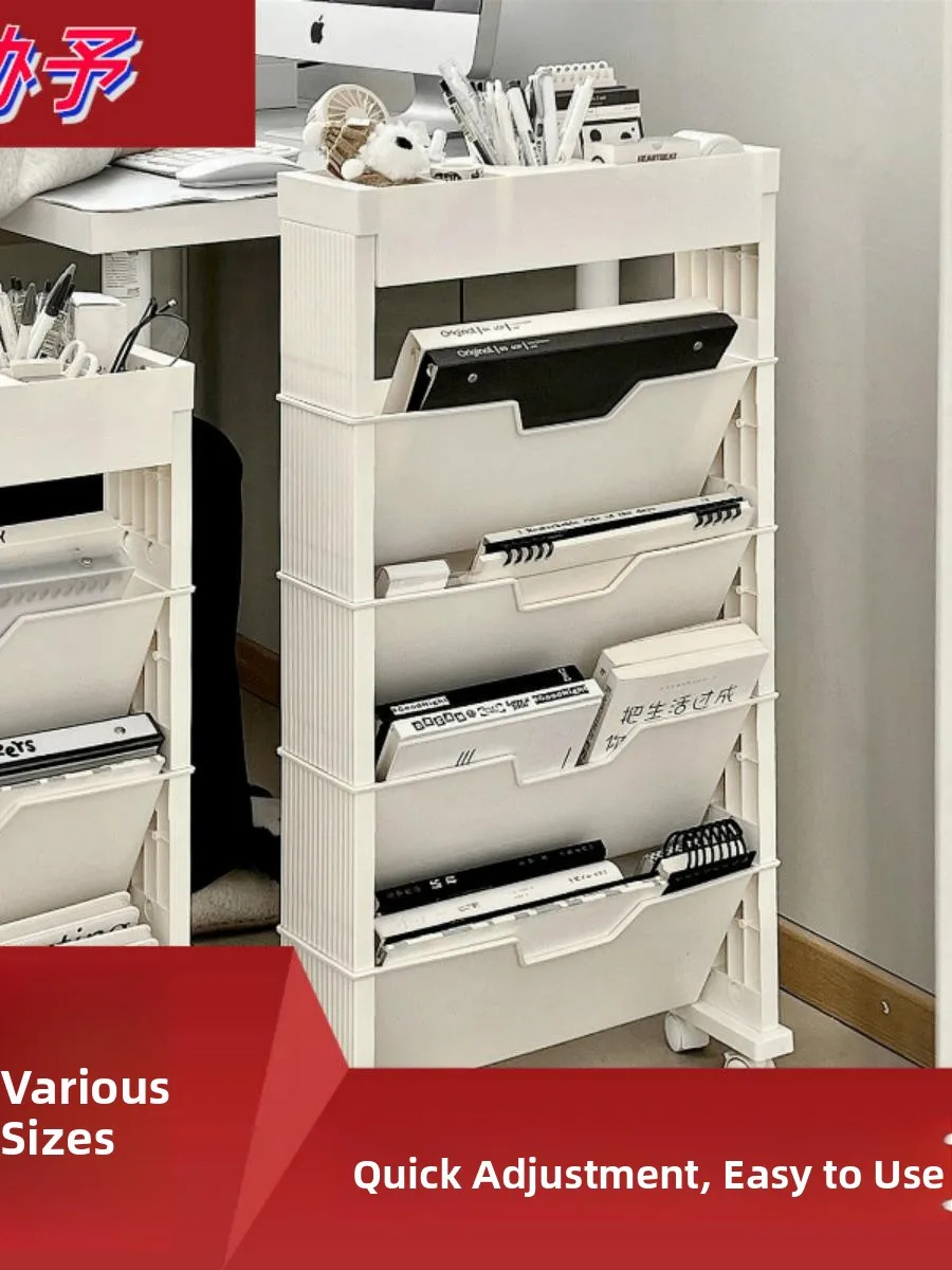 

New Mobile Book Storage Ra Small Cart Student Desk Side elf Dormi Desk Multi Purpose Plastic und Mounted