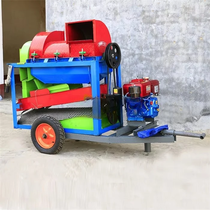 Fotografia 4: Máquina Debulhadora Profissional Multifuncional Pequena para Descascar Feijão, Milho e Trigo com Motor para Uso Agrícola