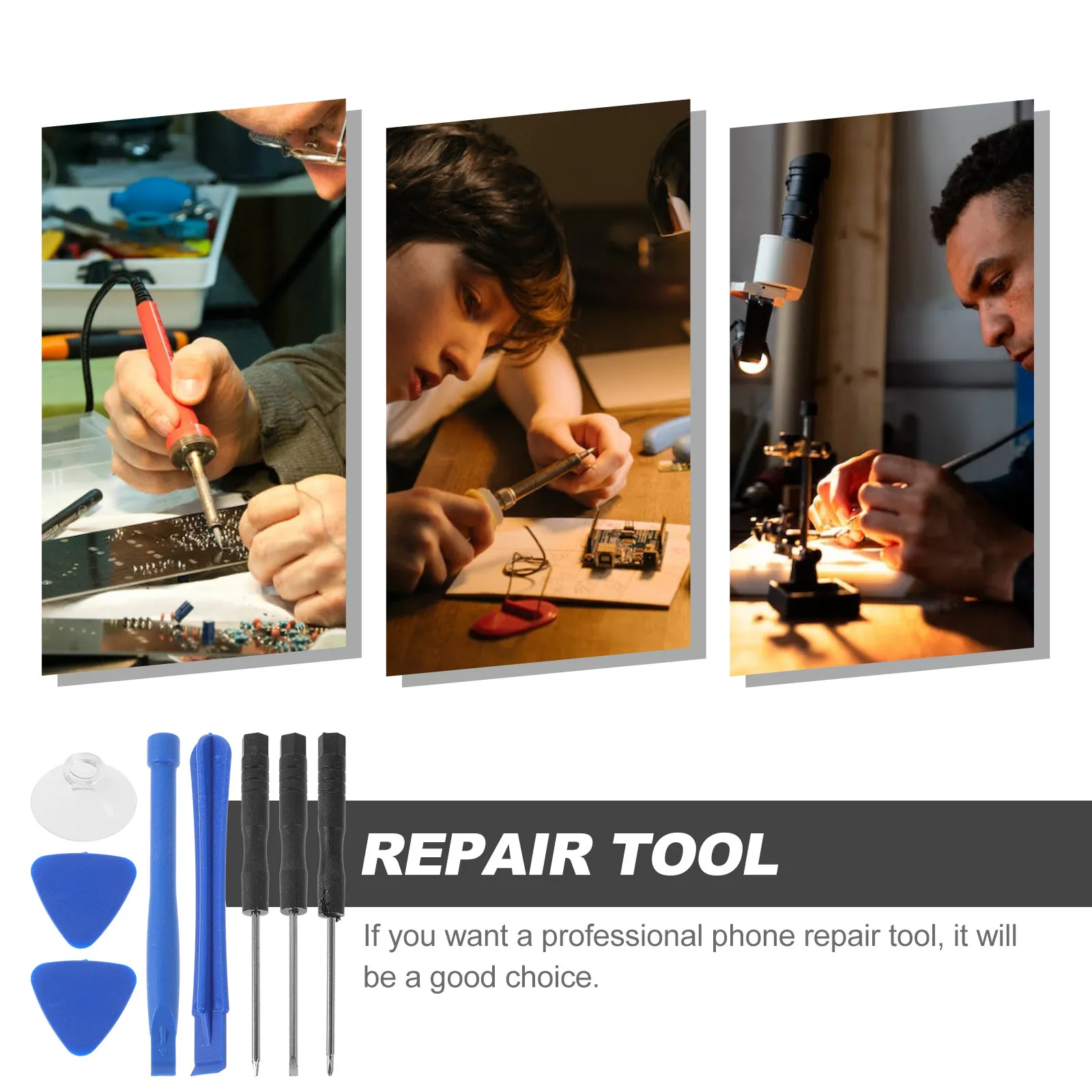 Eight-Piece Phone Repair Tool Set Carbon Steel Professional Portable Screwdriver Set Compatible for Iphone Phone Opening Repair