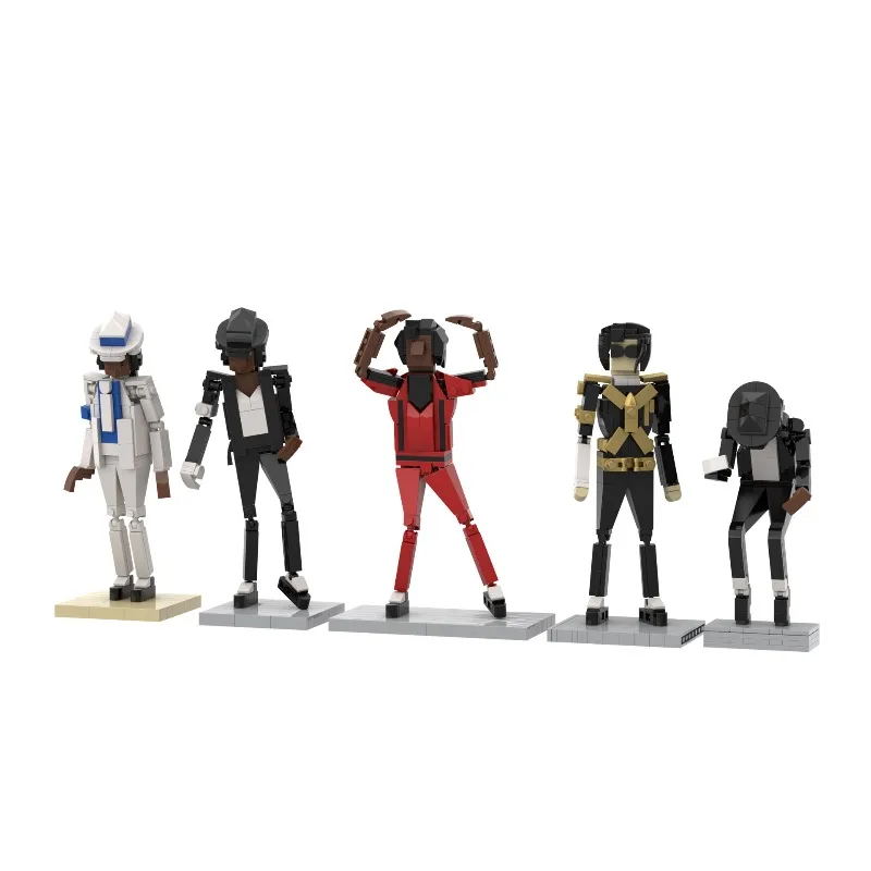 Pop Star Inspired MOC Building Blocks Figure, DIY Assembly Brick Set, Desktop Ornament, Educational Collectible Toy