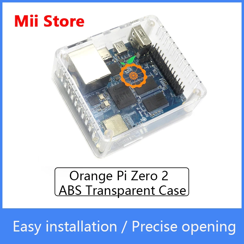 Custodia trasparente in ABS arancione Pi Zero 2, materia prima ABS trasparente ecologica pi