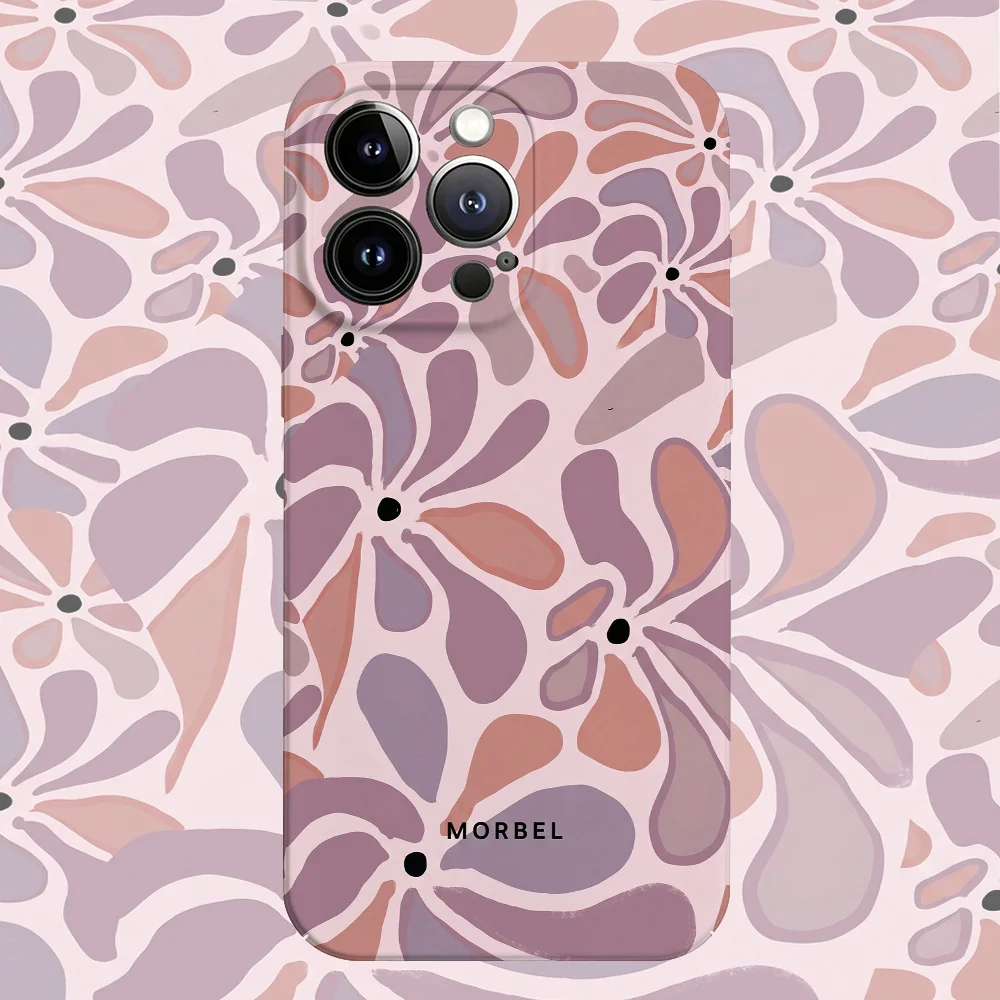 Abstract Floral Glossy Film Hard Phone Case for Samsung Galaxy A37 A57 A17 A07 A16 A56 A26 A36 A06 A55 A35 A15 A54 A05 A14 4G 5G