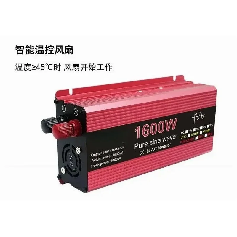 12V 24V 48V Dc To AC 220V 1000W 1600W 2200W 3200W Car RV Power Pure Sine Wave Power Inverter 3000w