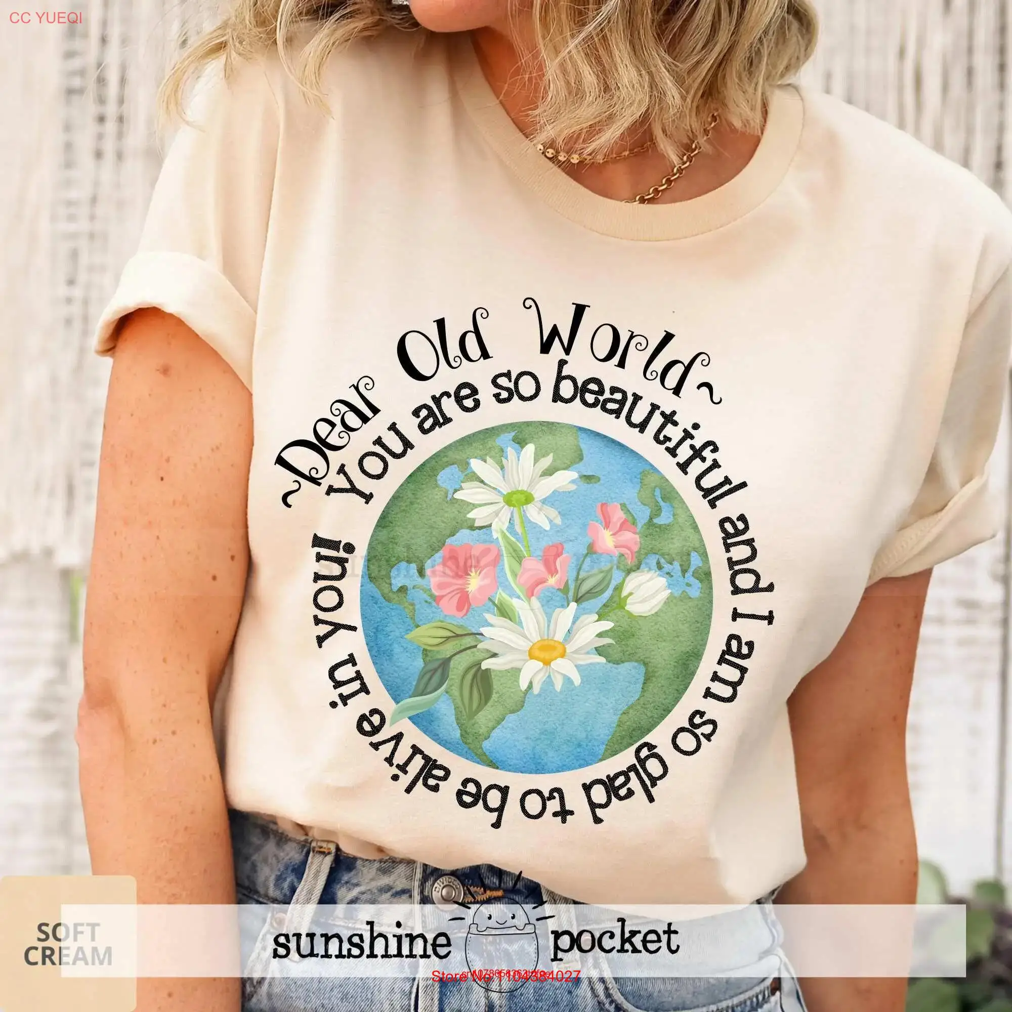 Dear Old World Ann Shirley cita Día de la Tierra camiseta Anne Of Green Gables Floral hermosas mangas largas o cortas
