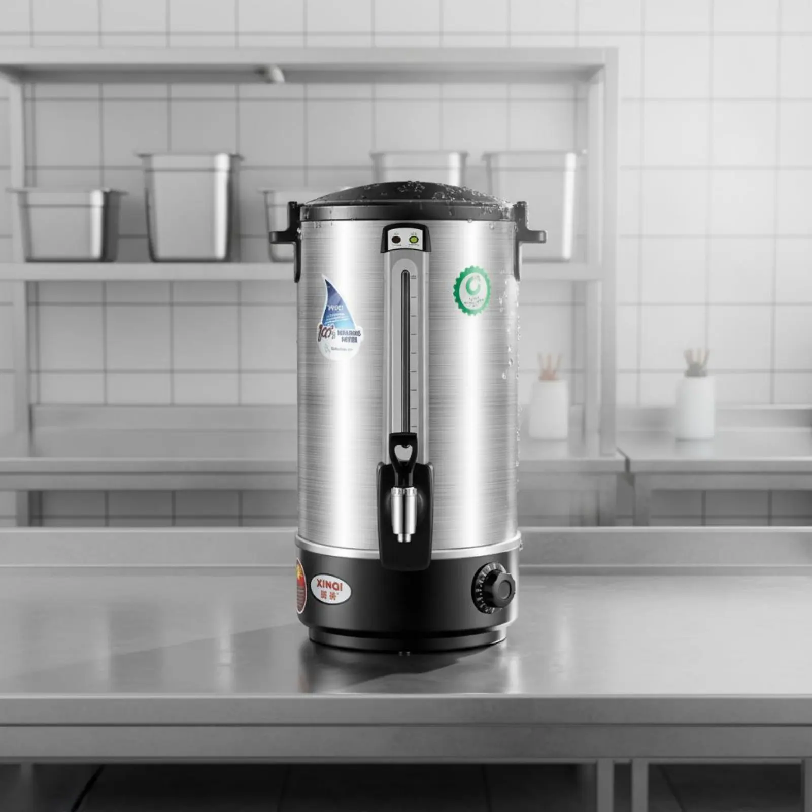 

Stainless Steel Hot Water Dispenser Large Capacity Electric Water Urn Insulated Beverage Warmer Quick Heating