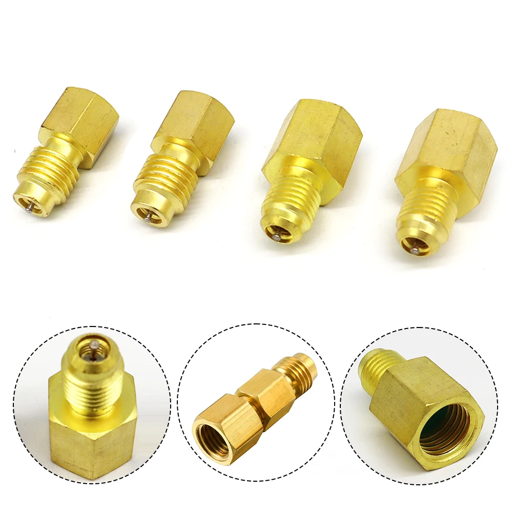 Refrigeration Adapter Kit R134A to R12 12 Female to 14 Male Flare Connectors for Efficient Refrigeration Tasks