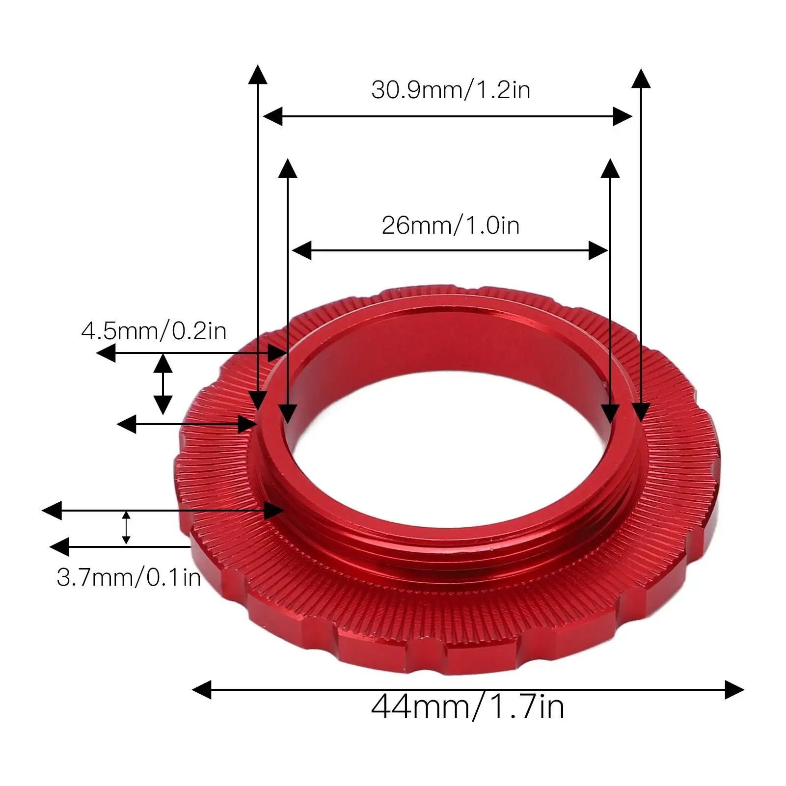 Centerlock Lockring Hub Barrel Shaft Disc Rotor Lock Ring Bike Center Lock to 6-Hole Adapter