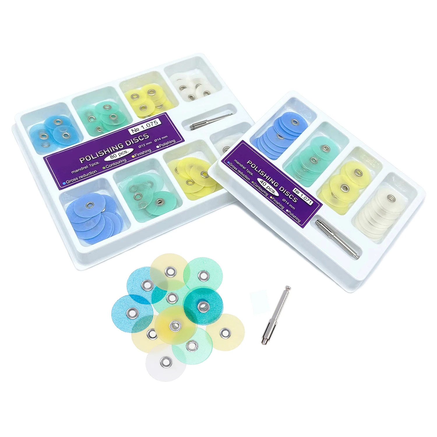 WELLCK 40/80pcs/Box Dental Flexible Polishing Discs Dental Finishing for Composites Ceramics and Glass Ionomer Restorations