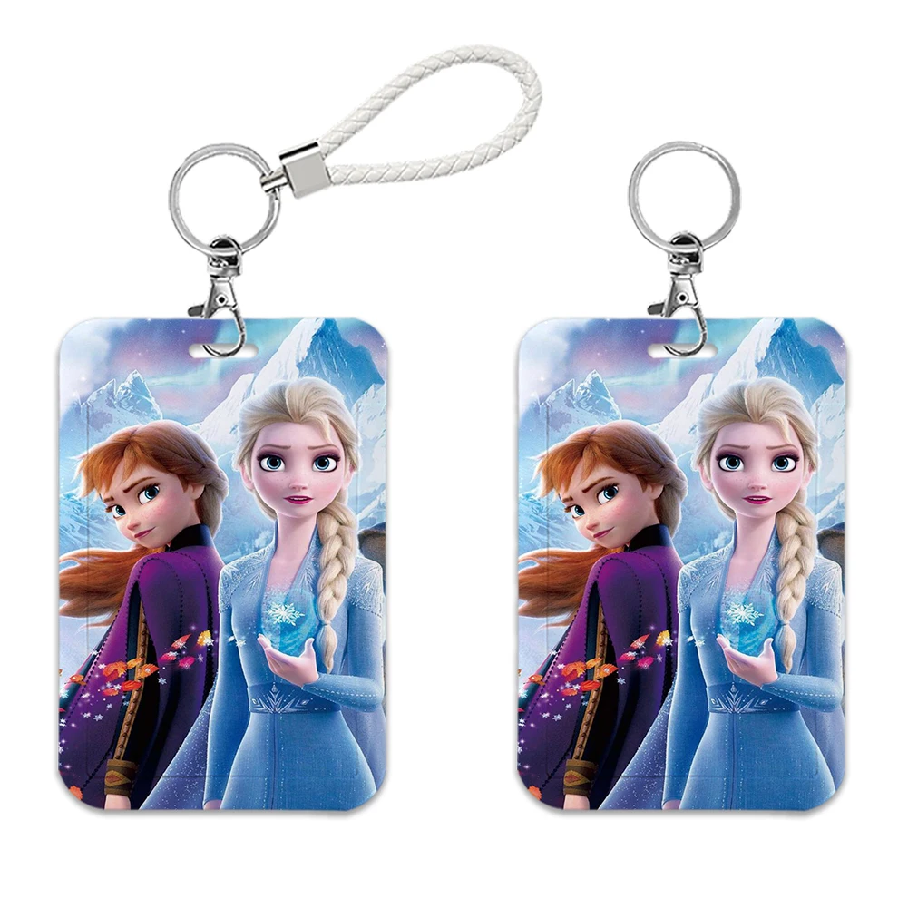 

Elsa Anna Queen Women Lanyards ID Badge Holder Disney Princess Strap Work Card Bus Access Card Holder Keychains Accessories