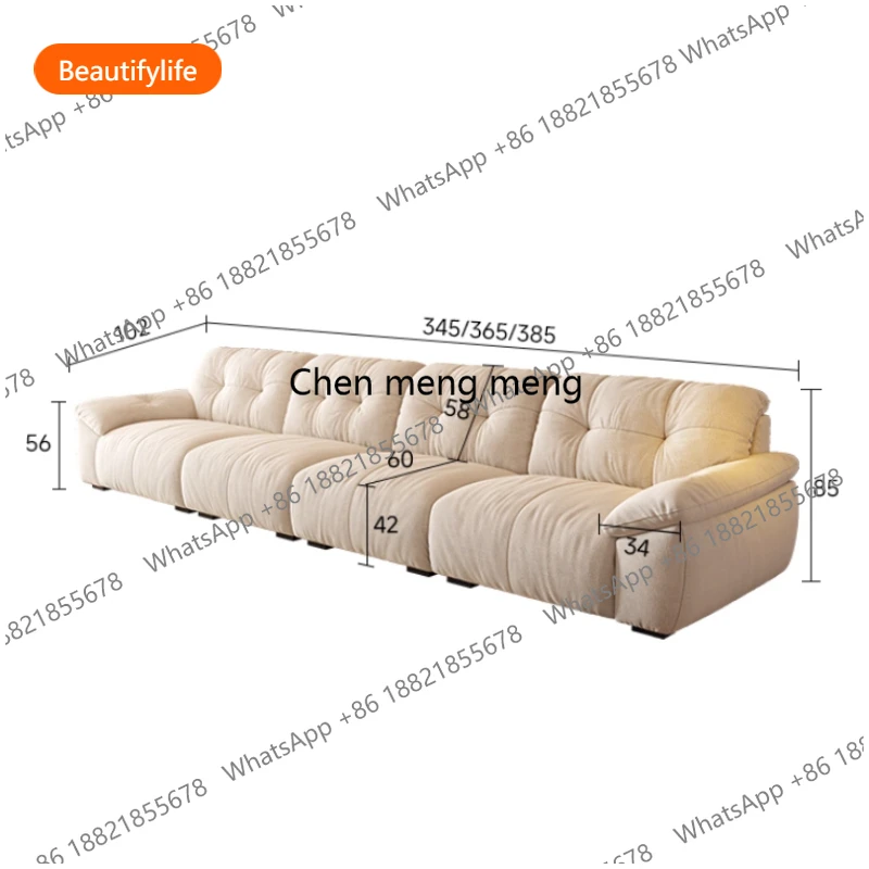 

A48 Тканевый диван, современный интерьер гостиной, кремовый стиль, минималистичный удобный диван, минималистичный роскошный прямой ряд для трех человек