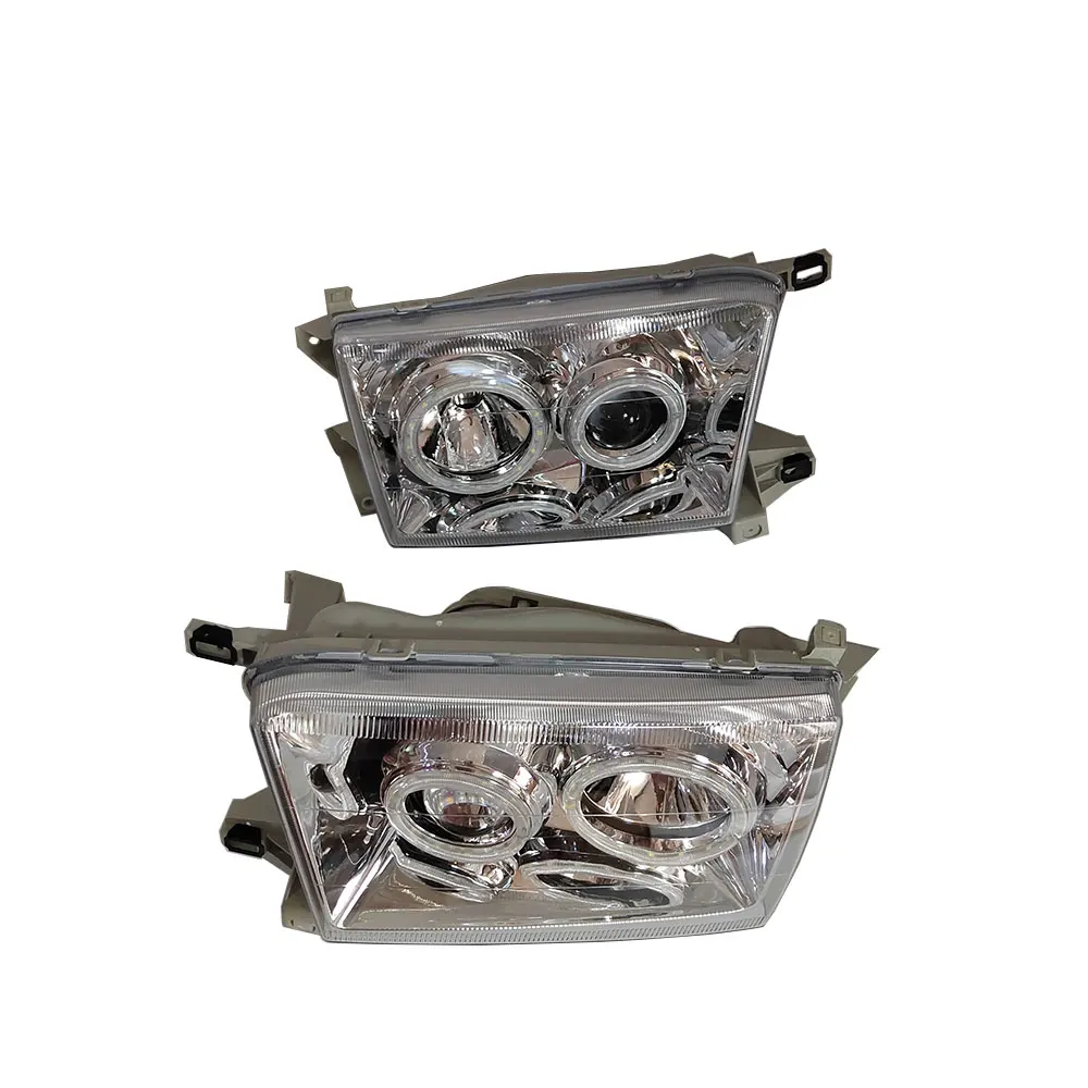 A Pair Car LED Diaphragm Headlights For Toyota HILUX SURF 4Runner kZN185 RZN180 1996 to 2000  Far and Near Light