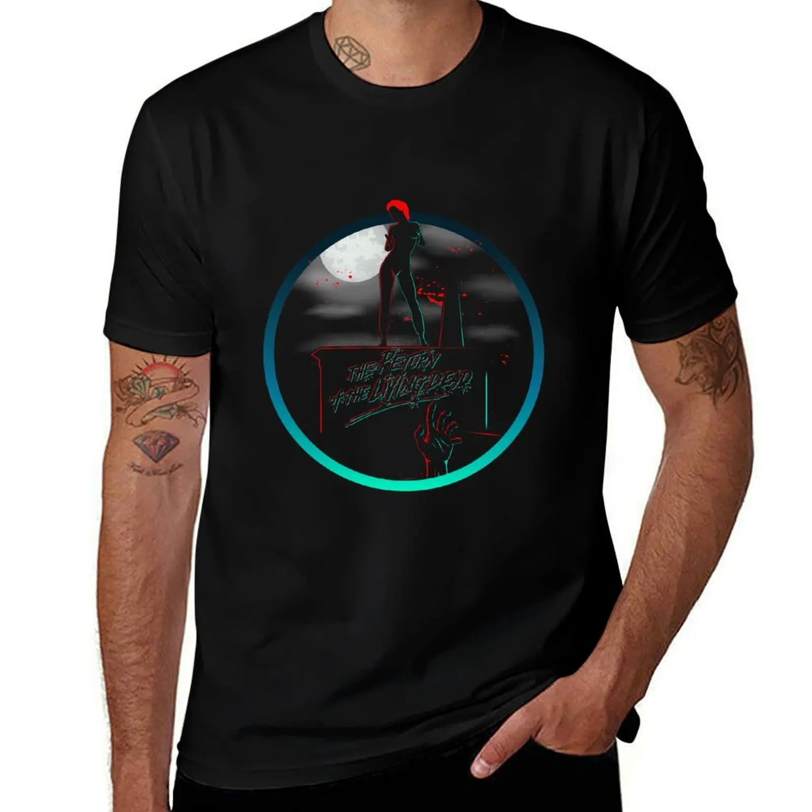 Trash Return of the Living Dead Linnea Quigley Tombstone T-Shirt Casual Fashion Short Sleeve Cotton T-Shirt