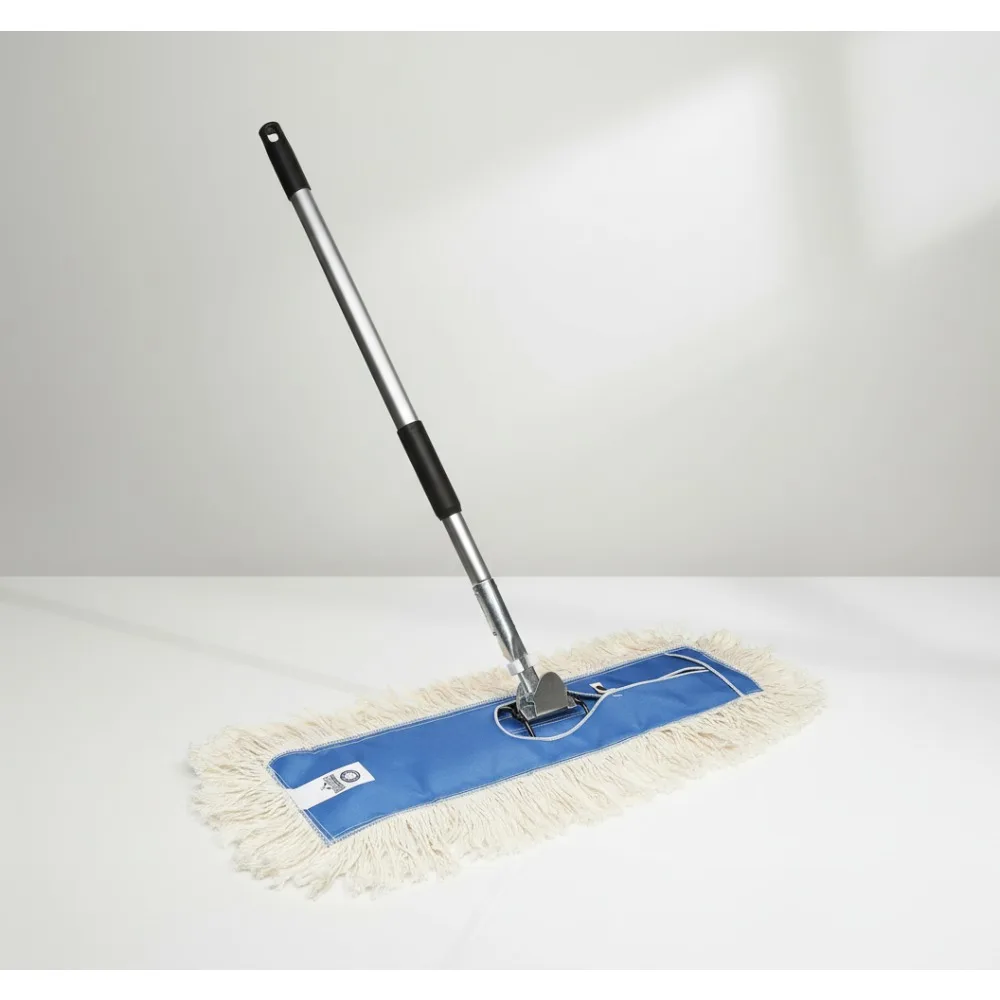 

36" Premium Cotton Dust Mop Kit - Heavy Duty Dry Floor Duster for Hardwood, Commercial & Home Cleaning