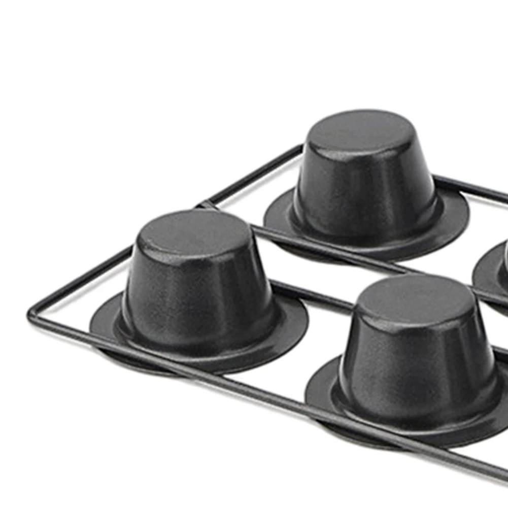 Non-Stick 6-Cup Carbon Steel Baking Pan For Perfectly Baked Cakes For Oven Baking Frittatas Muffins Quiches Pudding Cakes