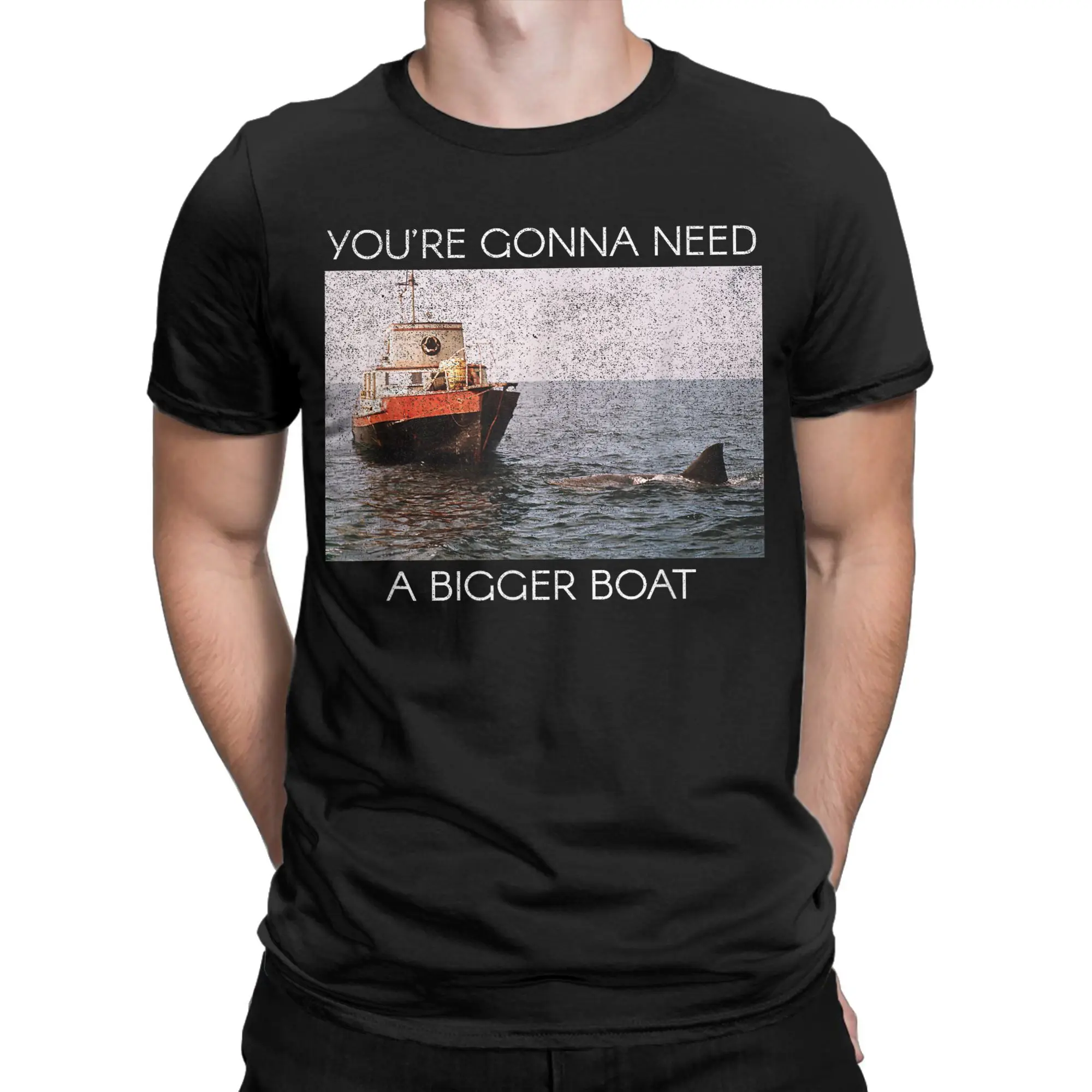 Men Jaw-Shark You're Gonna Need A Bigger Boat T Shirts Screen Grab Cotton Merch Casual Short Sleeve O Neck Tees Unique T-Shirts