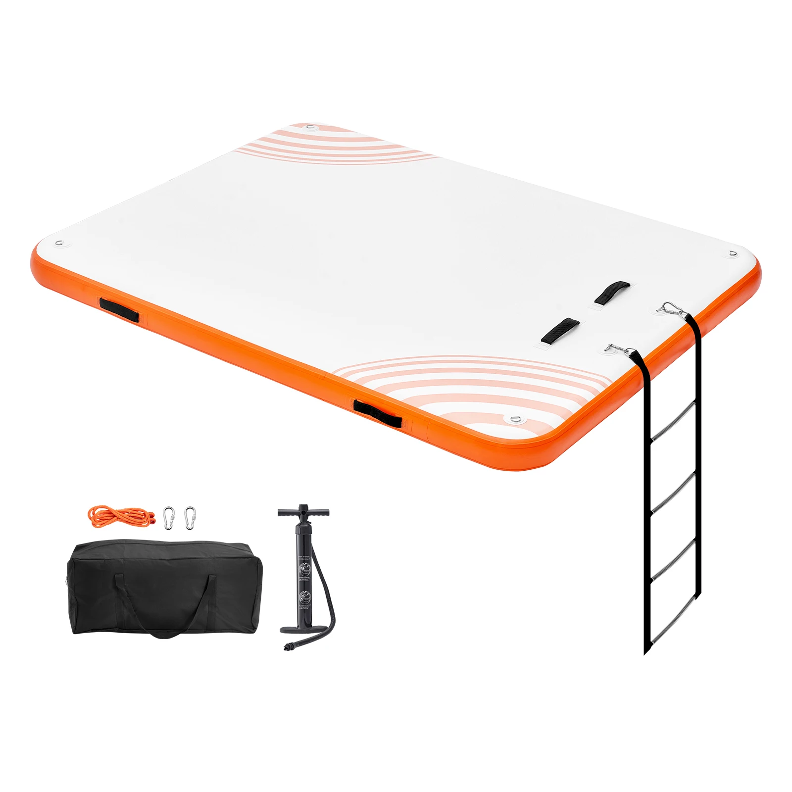 Plataforma Flotante Inflable SucceBuy, Tapete Flotante Antideslizante con Escalera Desmontable, Isla Flotante para Piscina