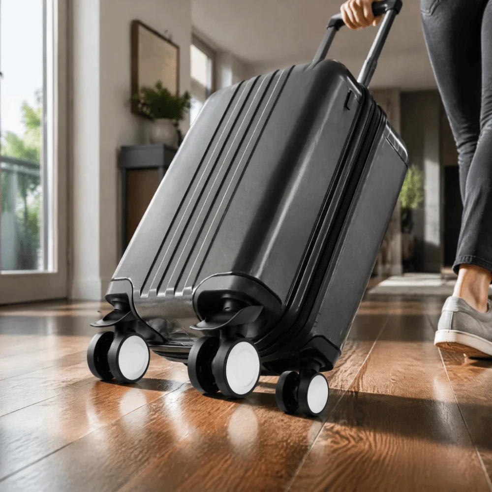 2pcs Easy Install F-61 Luggage Wheels Double Row ABS Suitcase Wheels Suitcase Casters Travel Suitcase