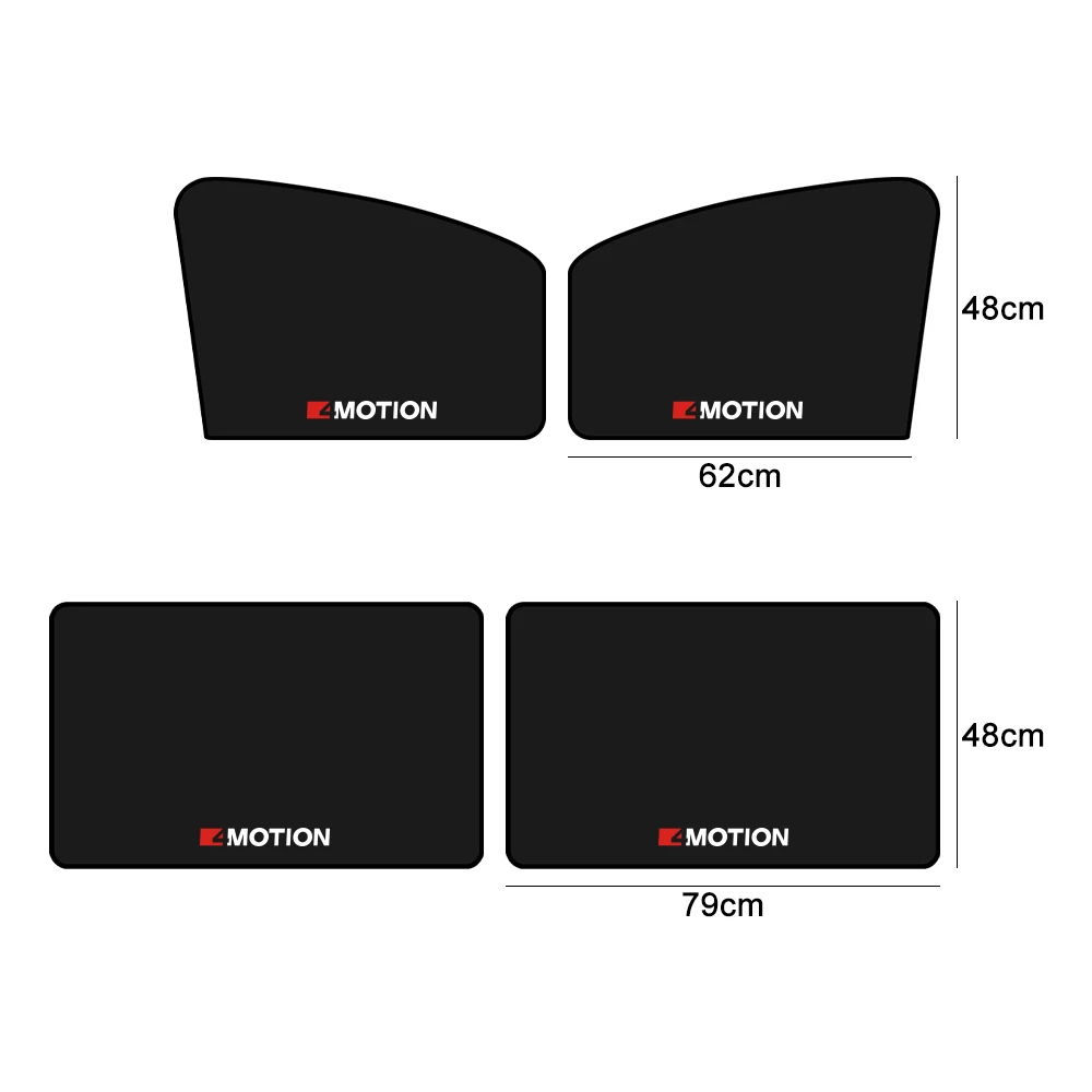 Magnetic Car Front Rear Black Sun Visor Window Curtain Protective Cover For Volkswagen VW 4motion Passat Golf 4 Tiguan Jetta