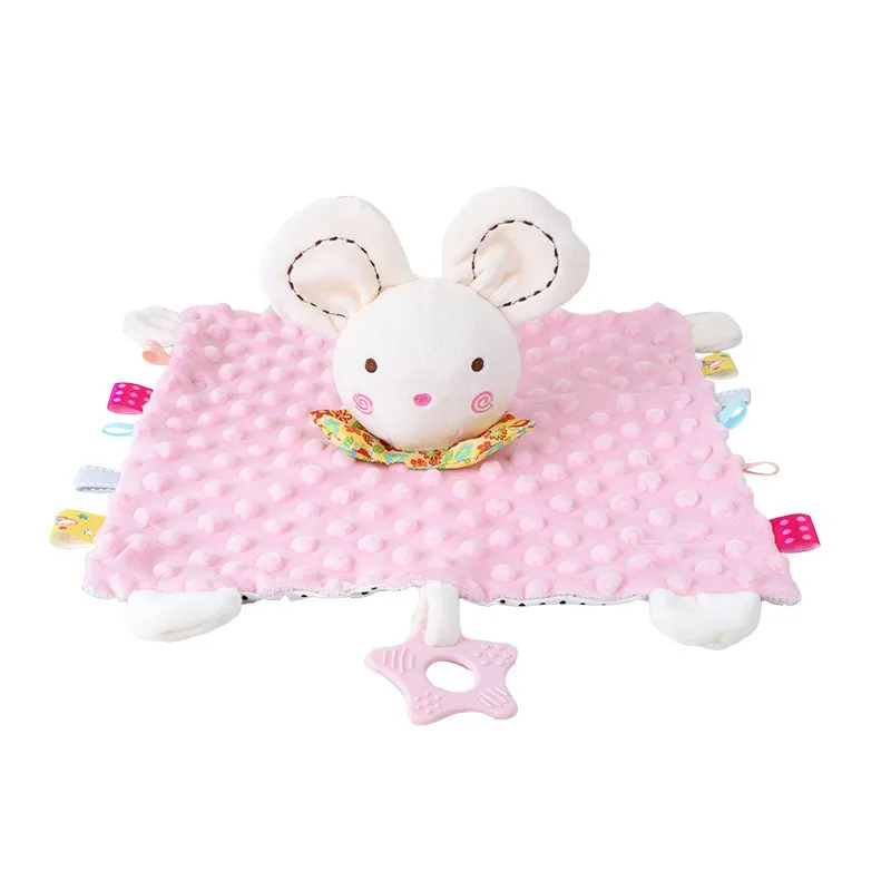 

Baby Comforter Blanket with Tags Teether Soft Plush Newborn Sleeping Dolls Kids Fashion Sleep Toy Soother Appease Towel Bibs