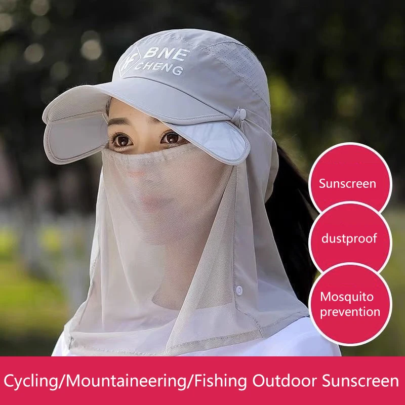 Solid Color Adjustable Removable Summer Sun Hats For Women Fashion UV Protection Cap Outdoor Sports Wide Brimmed Hat