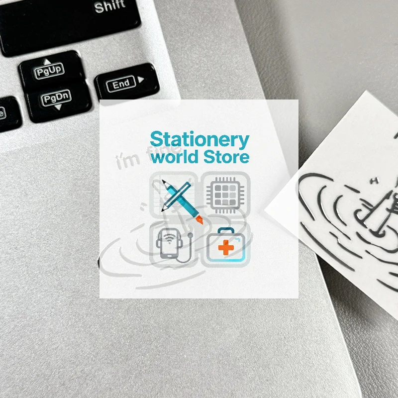 

Забавные металлические наклейки I'M Fine, наклейки для ноутбука, юмористический дизайн «I'M Fine», одноразовые, простые в разрыве аксессуары