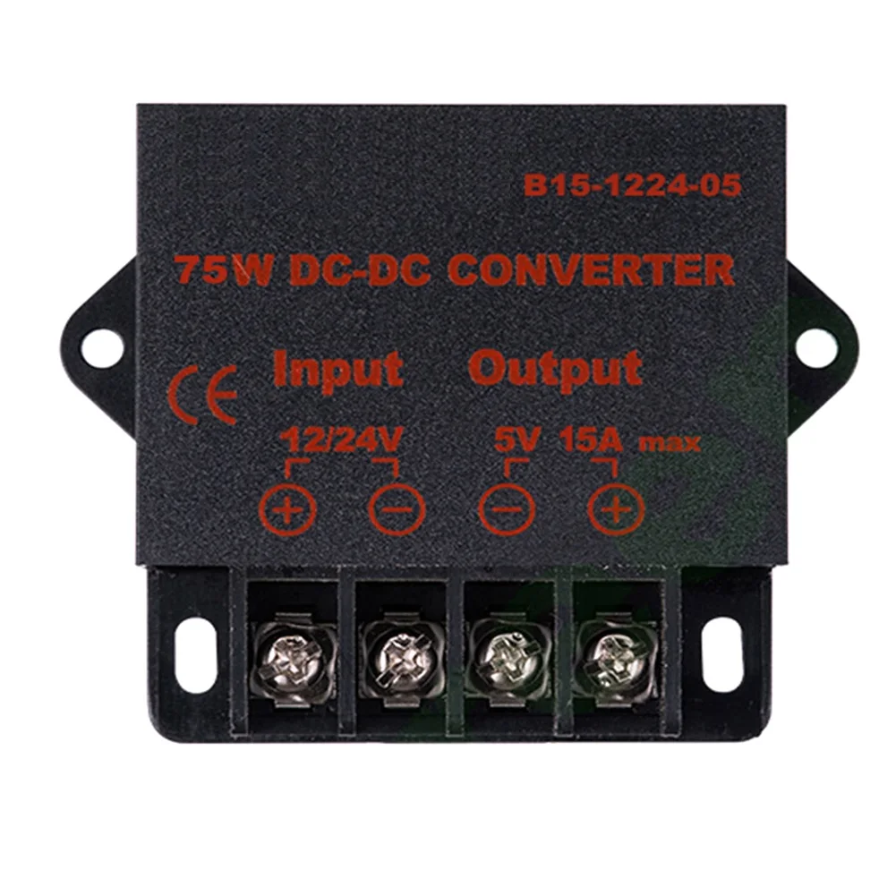 DC-DC Converter Module 12V 24V Input 5V 15A Output 75W Power Supply with IP68 Waterproof and Full Safety Features