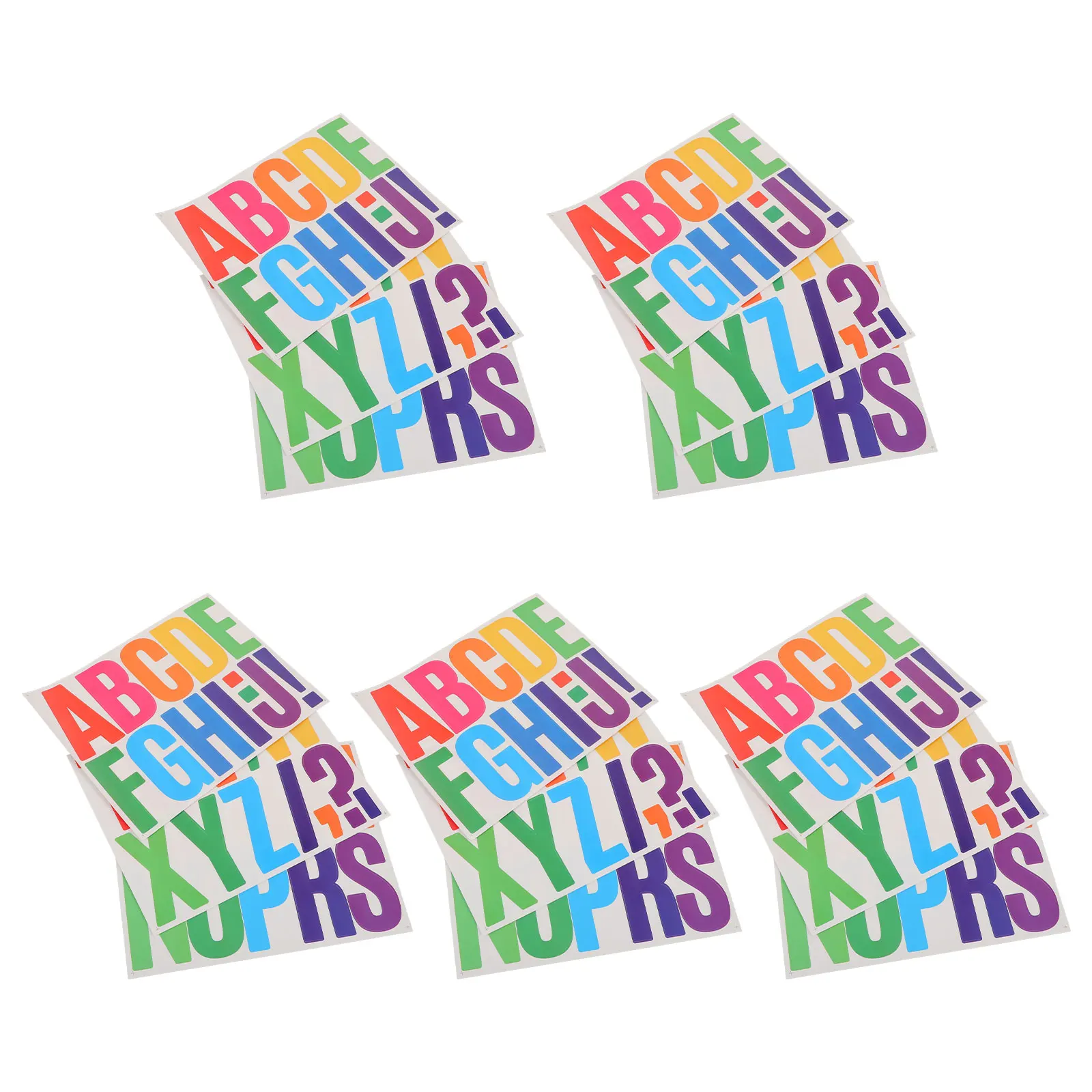 

5 Sets Mailbox Waterproof Letter Sticker Abc Stickers Alphabet Letters Autumn Bulletin Board Classroom for