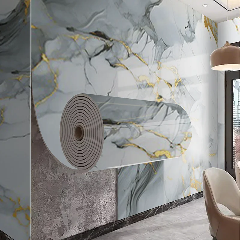 النمط الأوروبي نمط الرخام لوحة الحائط قشر وعصا خلفية ديكور جدار الفن لغرفة المعيشة غرفة نوم ديكور المنزل #3