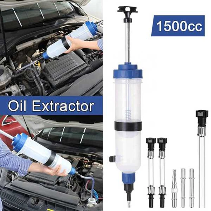 1500CC Car Brake Fluid Oil Replacement Tool Oil Extractor Pump Filling Bottle Transfer Car Fuel Pump Dispenser Easy To Use