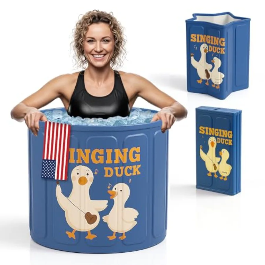 

Basic Foldable Portable Bathtub for Women 60-Gal Ccity Compact and Space Saving Soaking Tub in Blue with Easy Setup for Indoor/