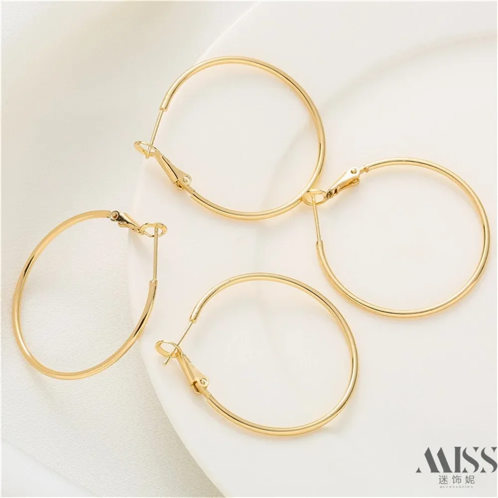 

14K Minimalist French Round Earrings DIY Accessories European and American Handmade Earrings Jewelry Making Materials