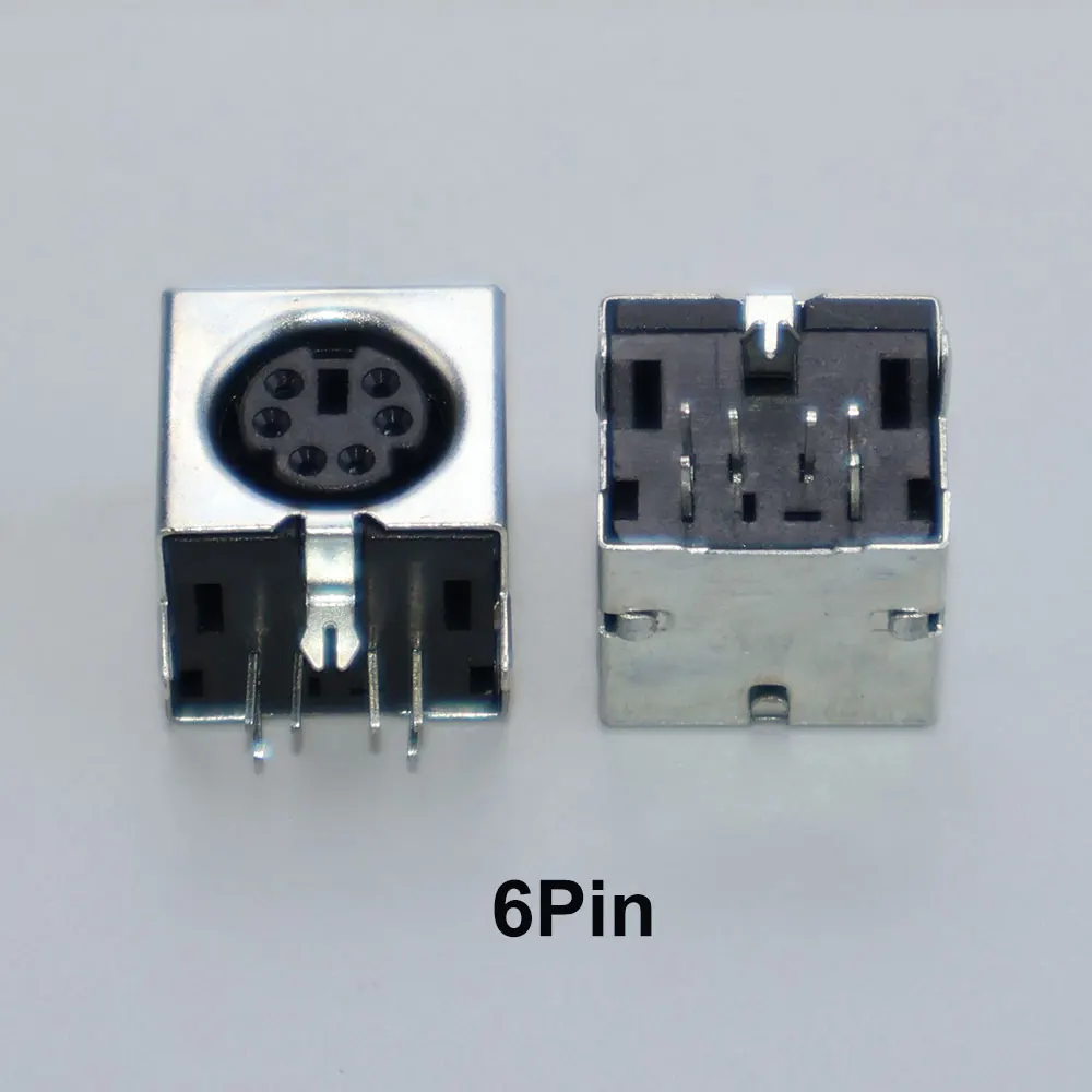 10 قطعة محطة الصوت والفيديو Din أنثى موصل مقبس S-فيديو PCB جبل 3/4/5/6/8/9Pin الفضة لهجة PS2 التعميم DIN مايكرو جاك