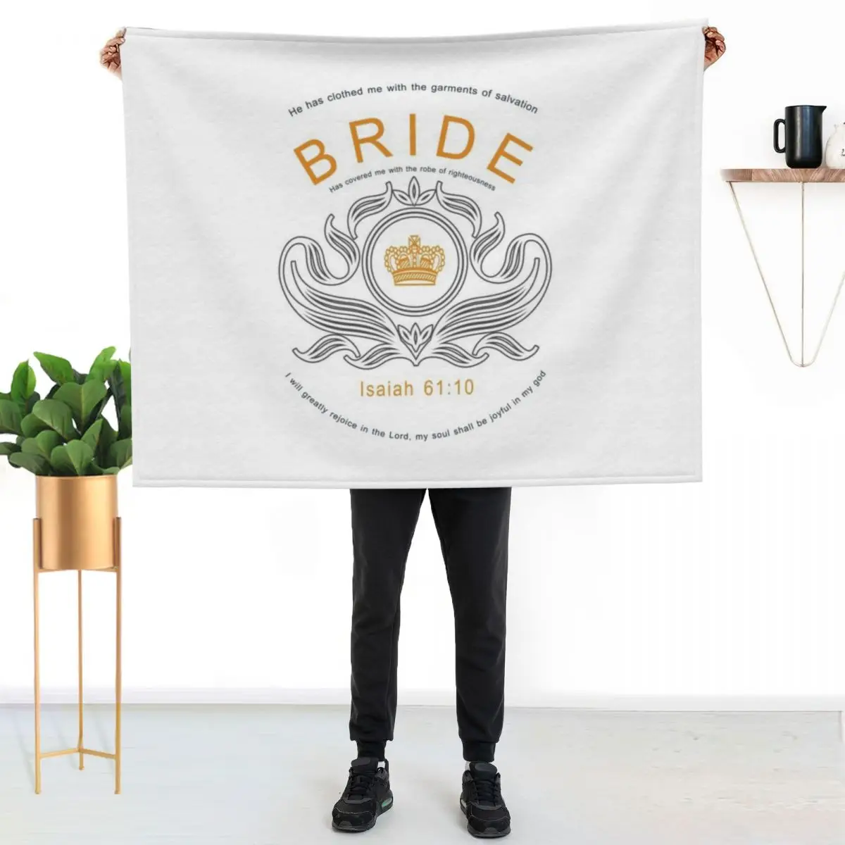 Bride of Christ Throw Blanket Soft Sherpa Fleece Warm Blanket for Winter