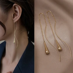 Fashion Long Tassels Hanging Drop Earrings For Women Crystal Big Dangle Earring Wedding Jewelry Statement pendientes 2021 New