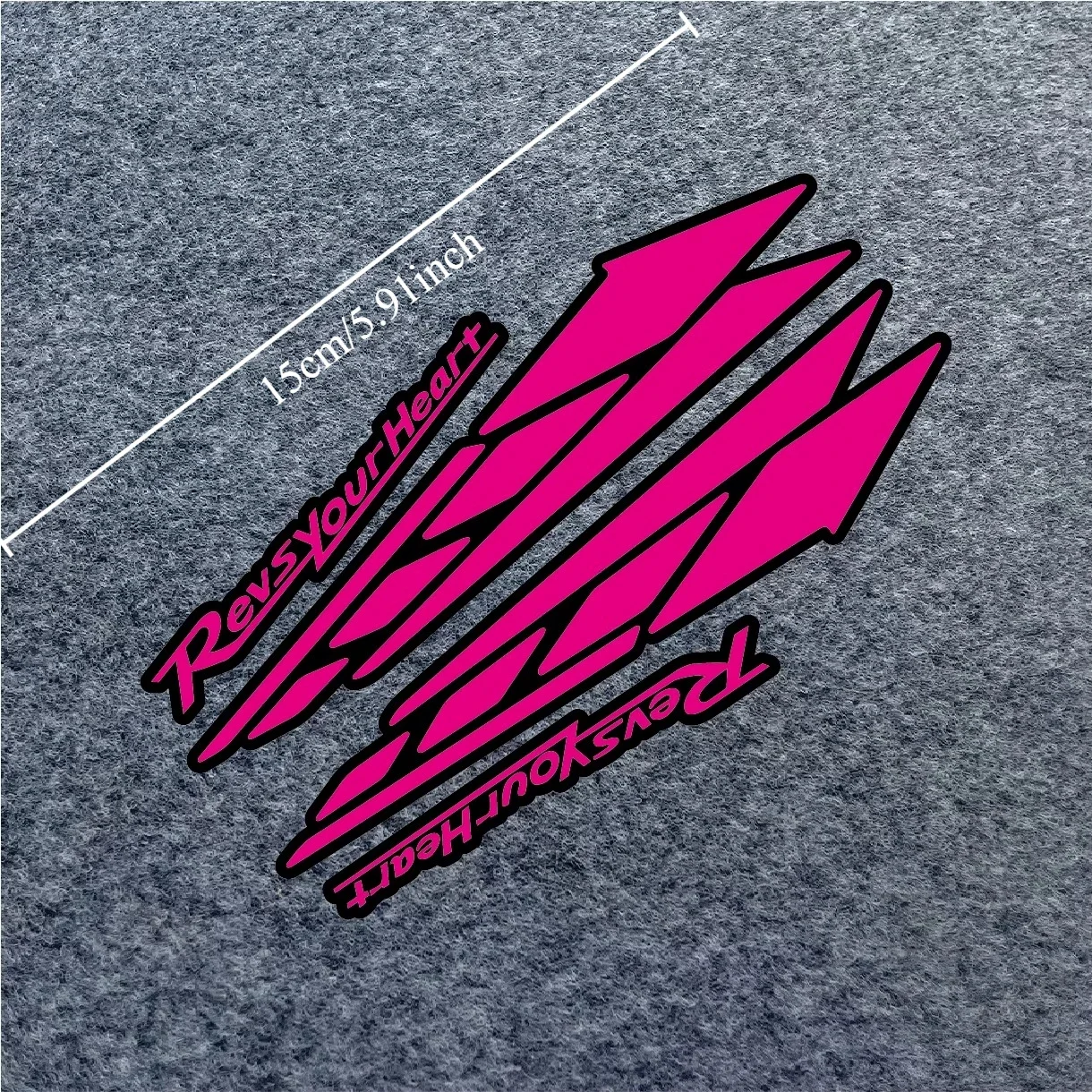 Revs Your Heart Arrow Vinyl Stickers Waterproof Matte Decals for Motorcycle Fairing Helmet Fuel Tank Car Window Fender