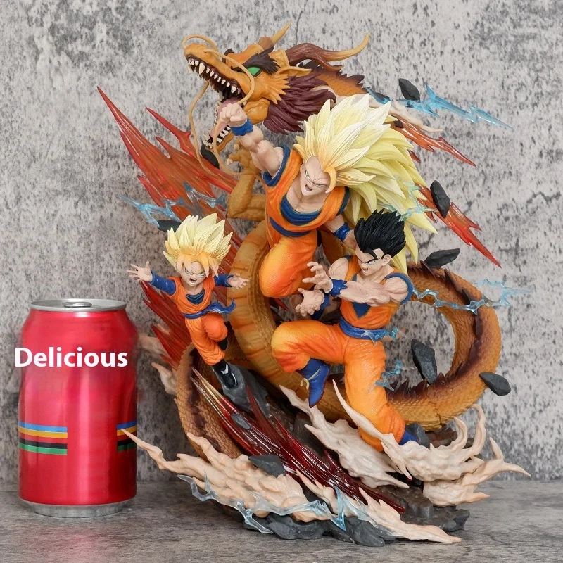 

Authentic Qilongzhu Series Peripheral Father Son Trio Wukong Wufan Wu Tianlong Quan Father Son Handmade Model Desktop Ornament