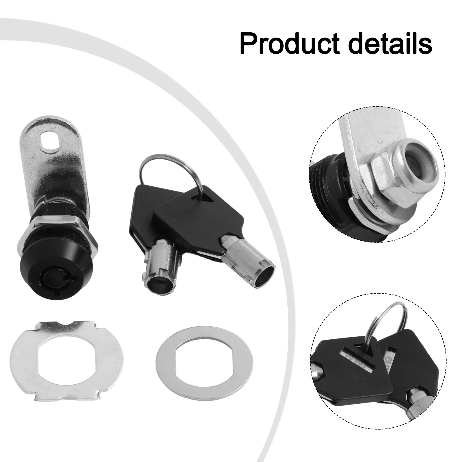 For Cabinets Cabinet Lock Keyed Alike Lock For Home For Office High Security Non-Key Retaining Reversible Stop Cam