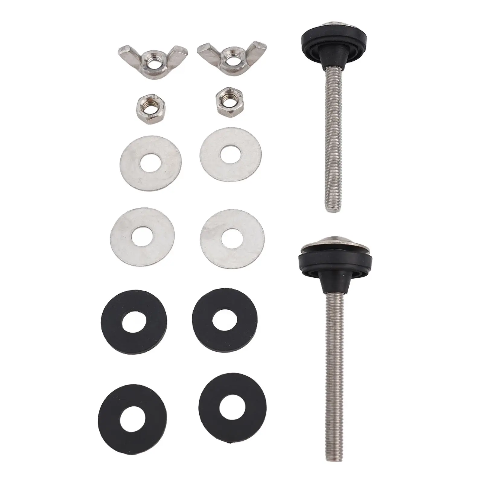 

Bathroom Screws Bolts Stainless Steel Toilet Tank Bolt Reliable Support Split Washer 2pcs Bowl Bolt Kit Easy Installation