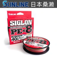 Línea de pesca trenzada original SUNLINE SIGLON X8, 150m/300m, 10LB-100LB, línea de PE verde/azul/multicolor, línea de pesca japonesa