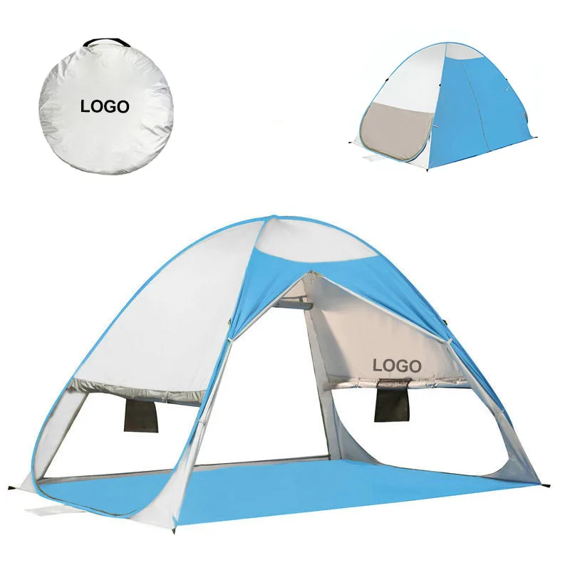 

Portable Breathable Family Fishing Hiking 2-3 Person Pop-Up Quick-Open Travel Outdoor Camping Sunshade Automatic Beach Tent