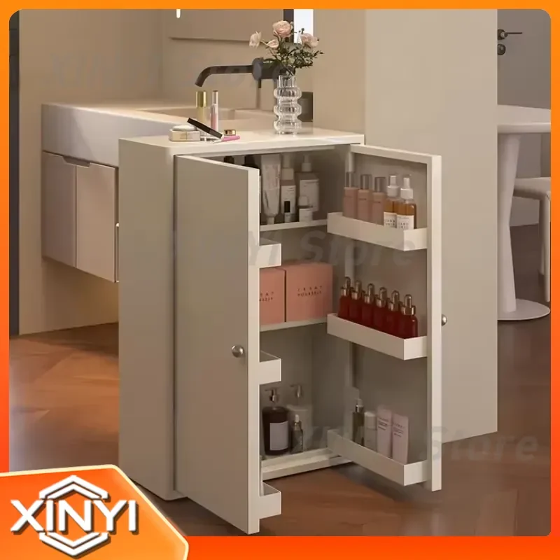 for Small Apartment High Vertical Storage Cabinet for Bathroom Living Room Dry Area Partition Cabinet Steel Household